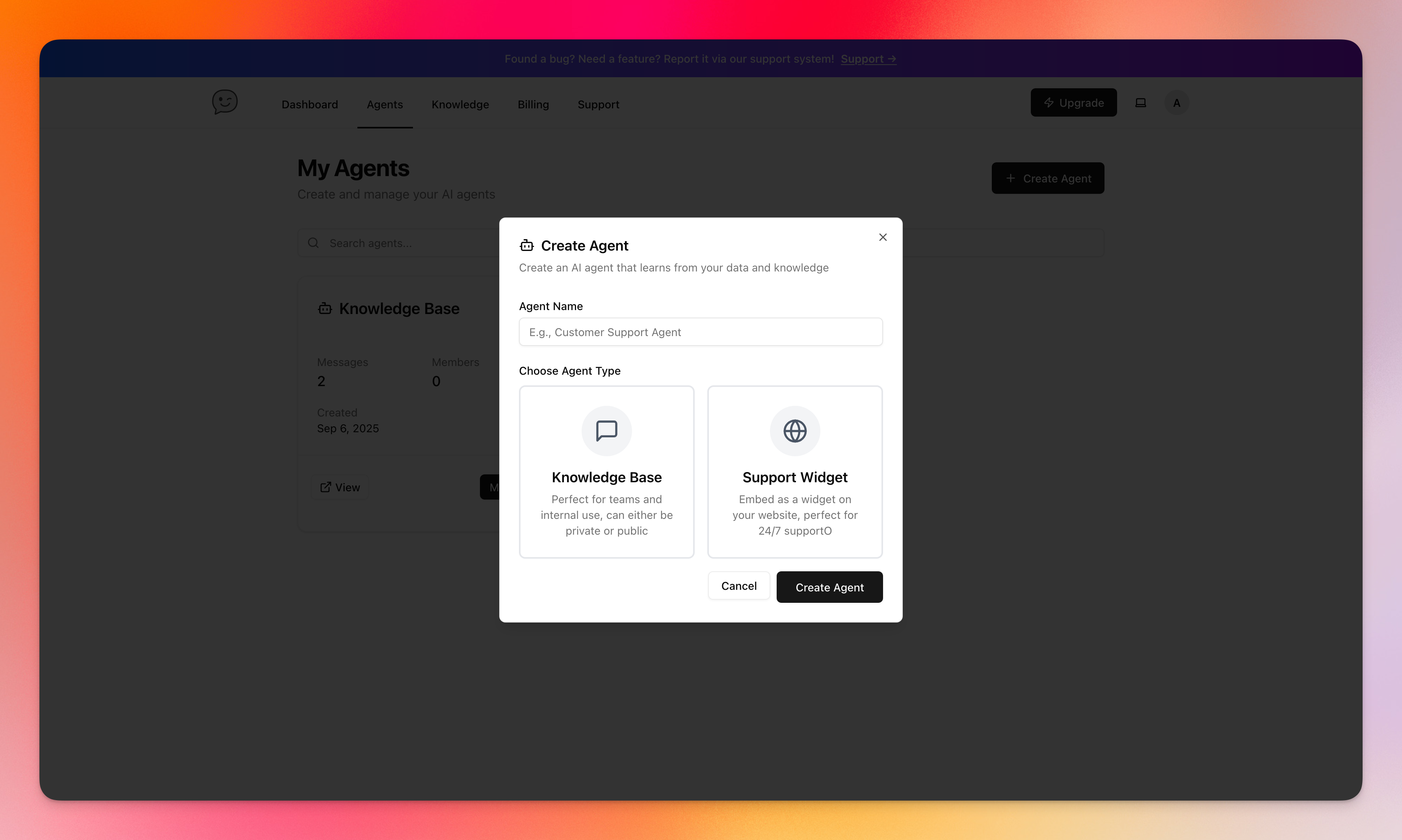 Knowledge base and support widgets, all in one