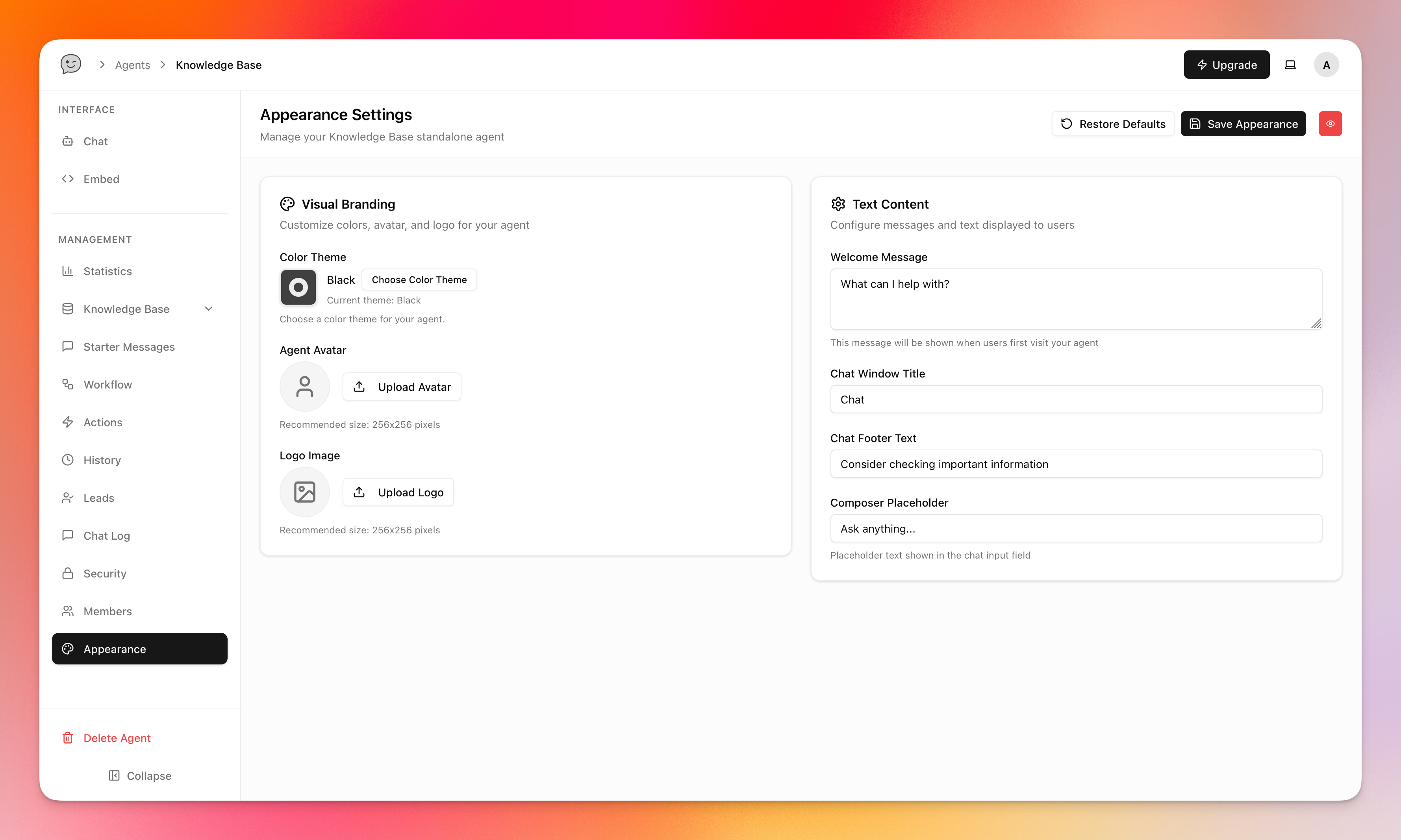 Fully Customizable Experience