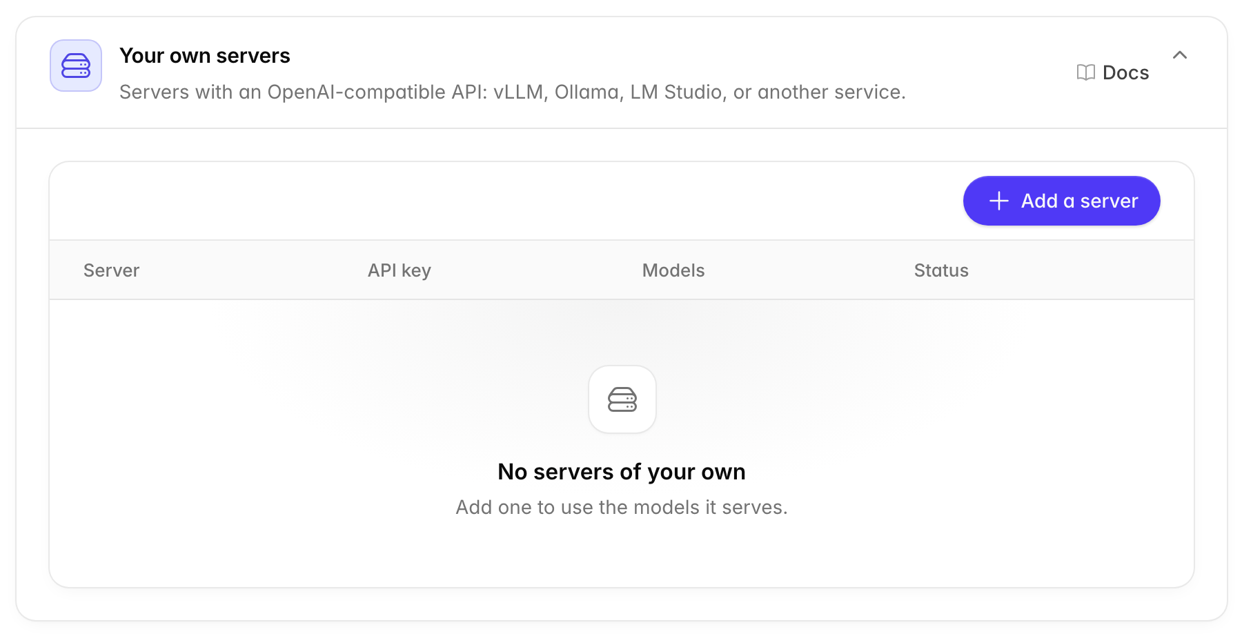Your own servers