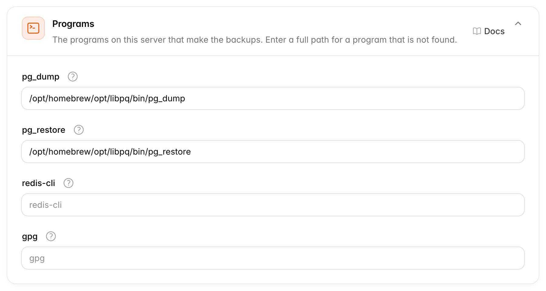 Programs