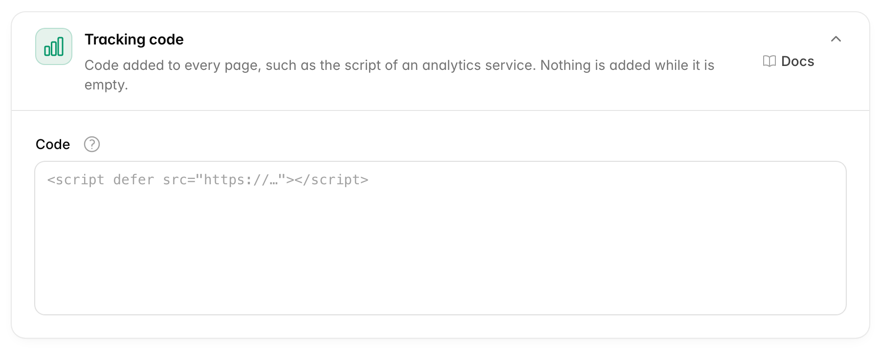 Tracking code
