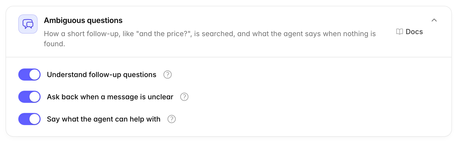 Ambiguous questions