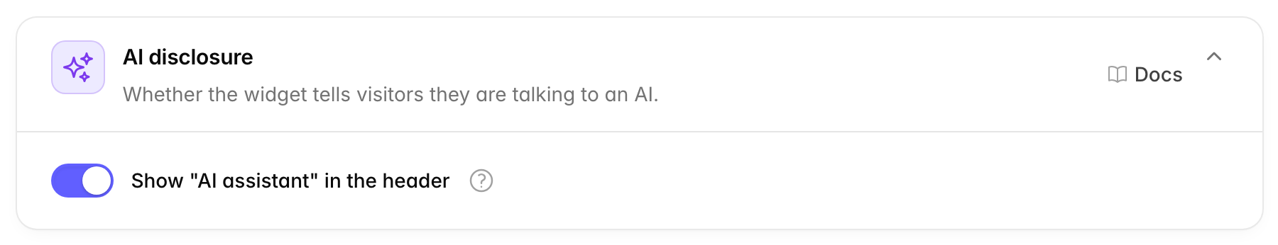 AI disclosure