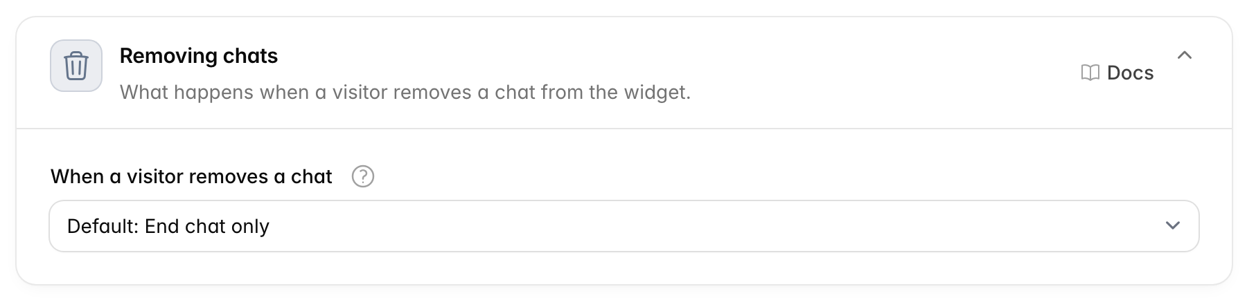 Removing chats