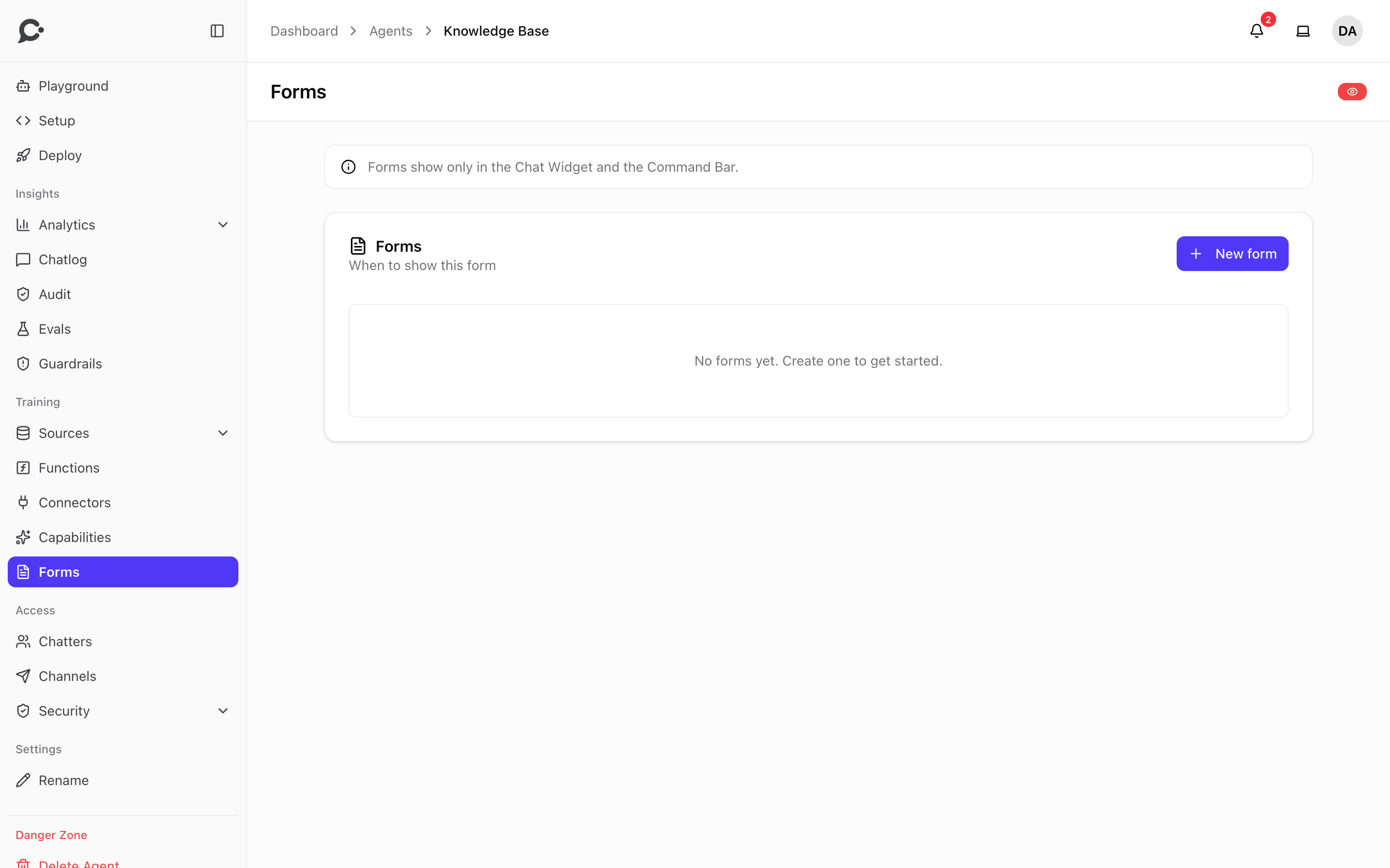 Leads page