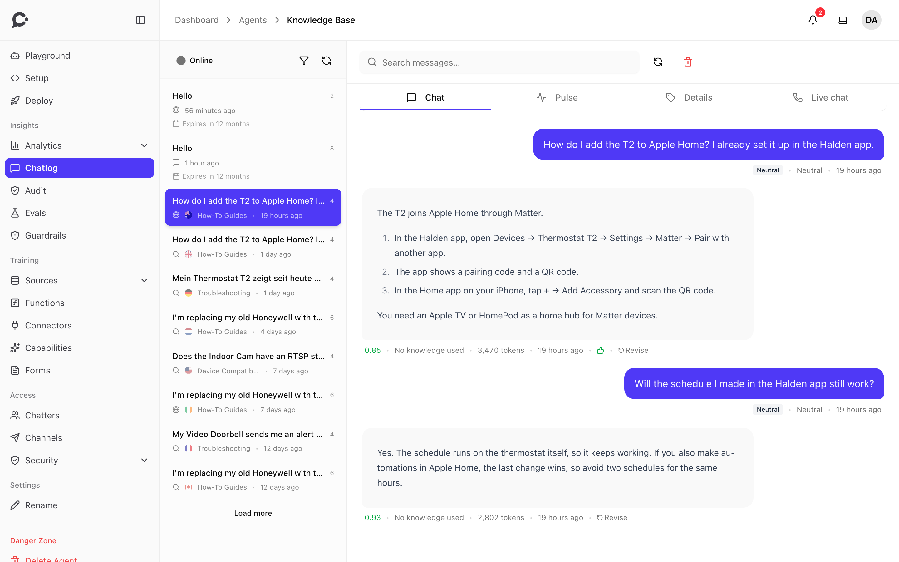 Chat logs