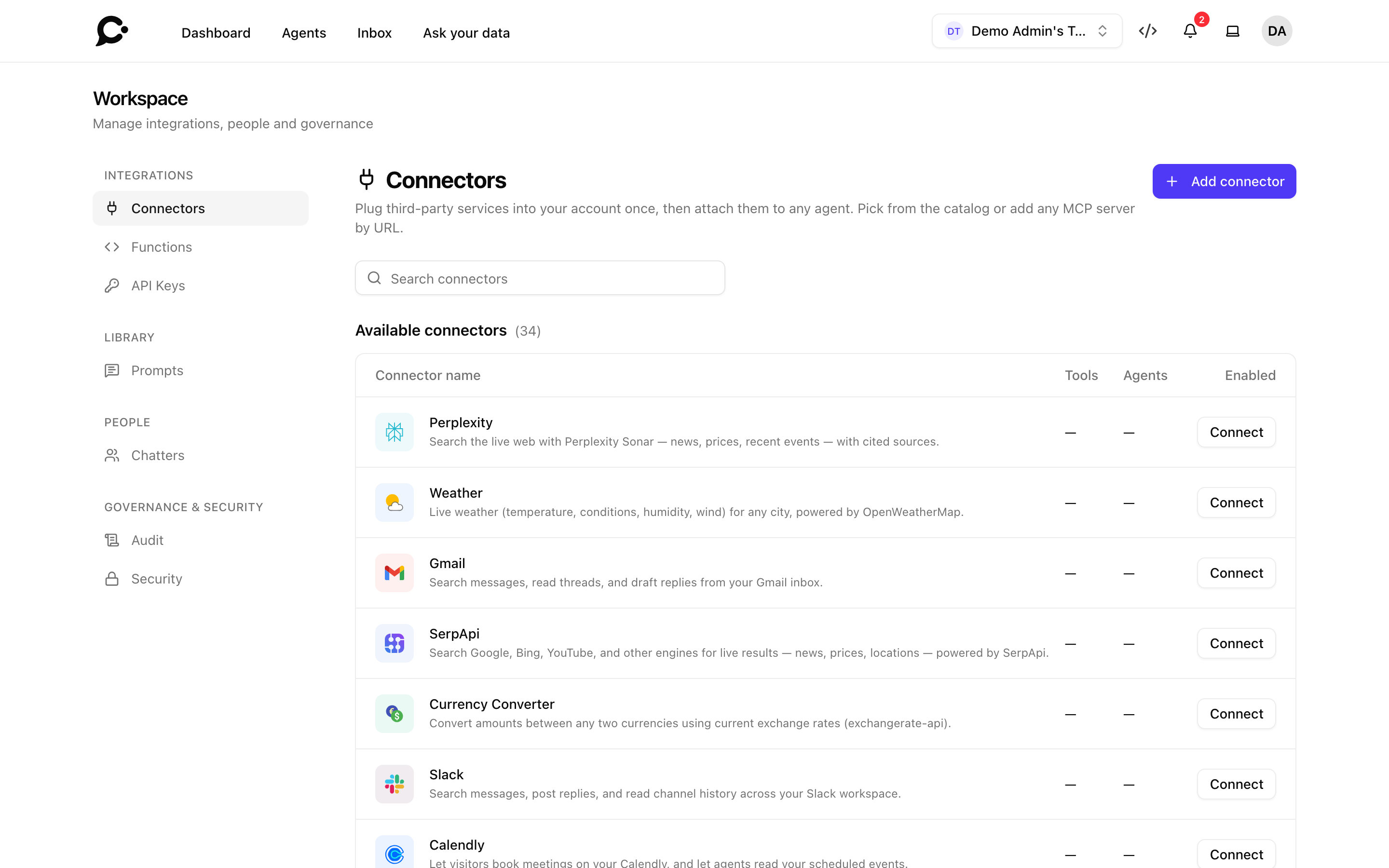 Connectors list