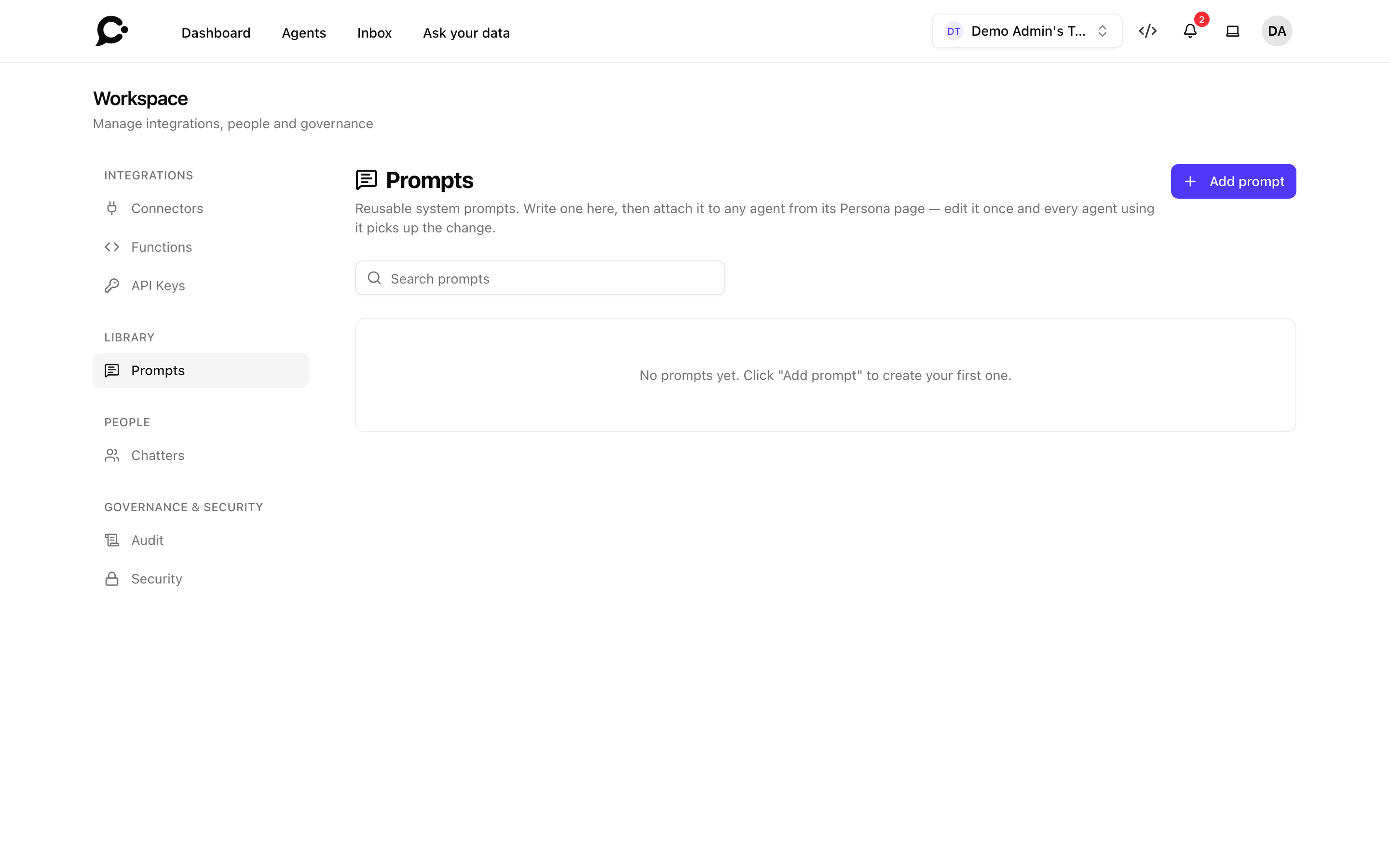 Prompts list