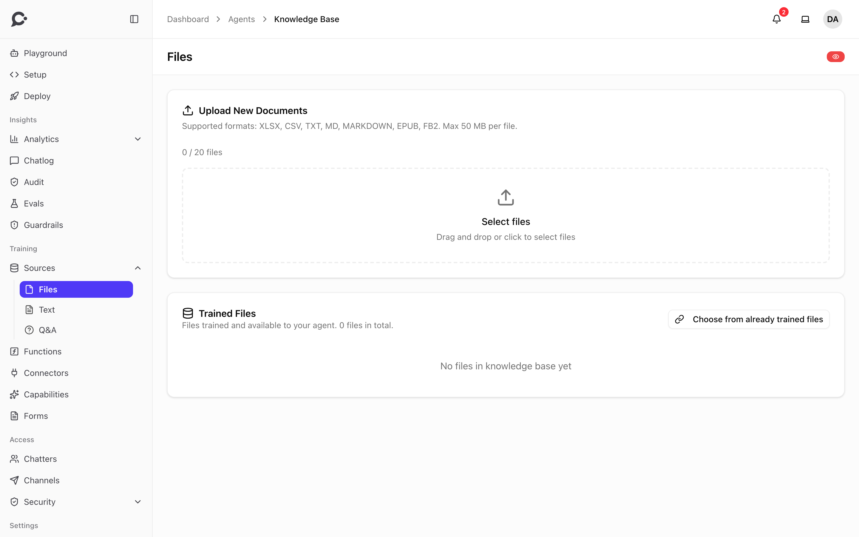 File sources tab