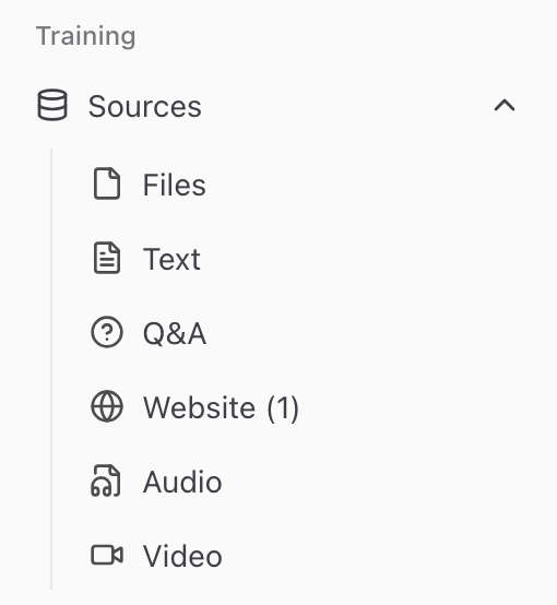 Sources overview