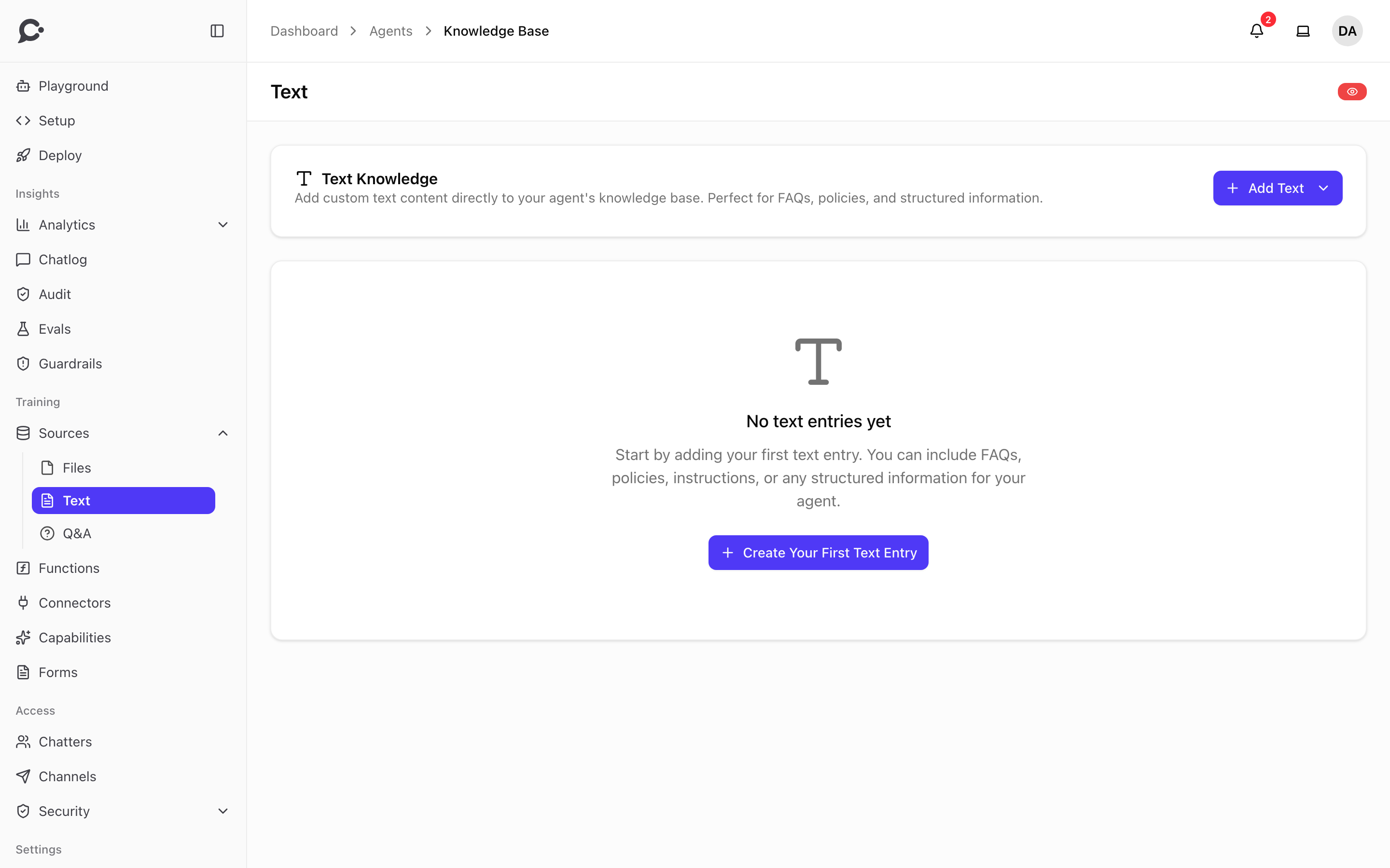 Text source editor