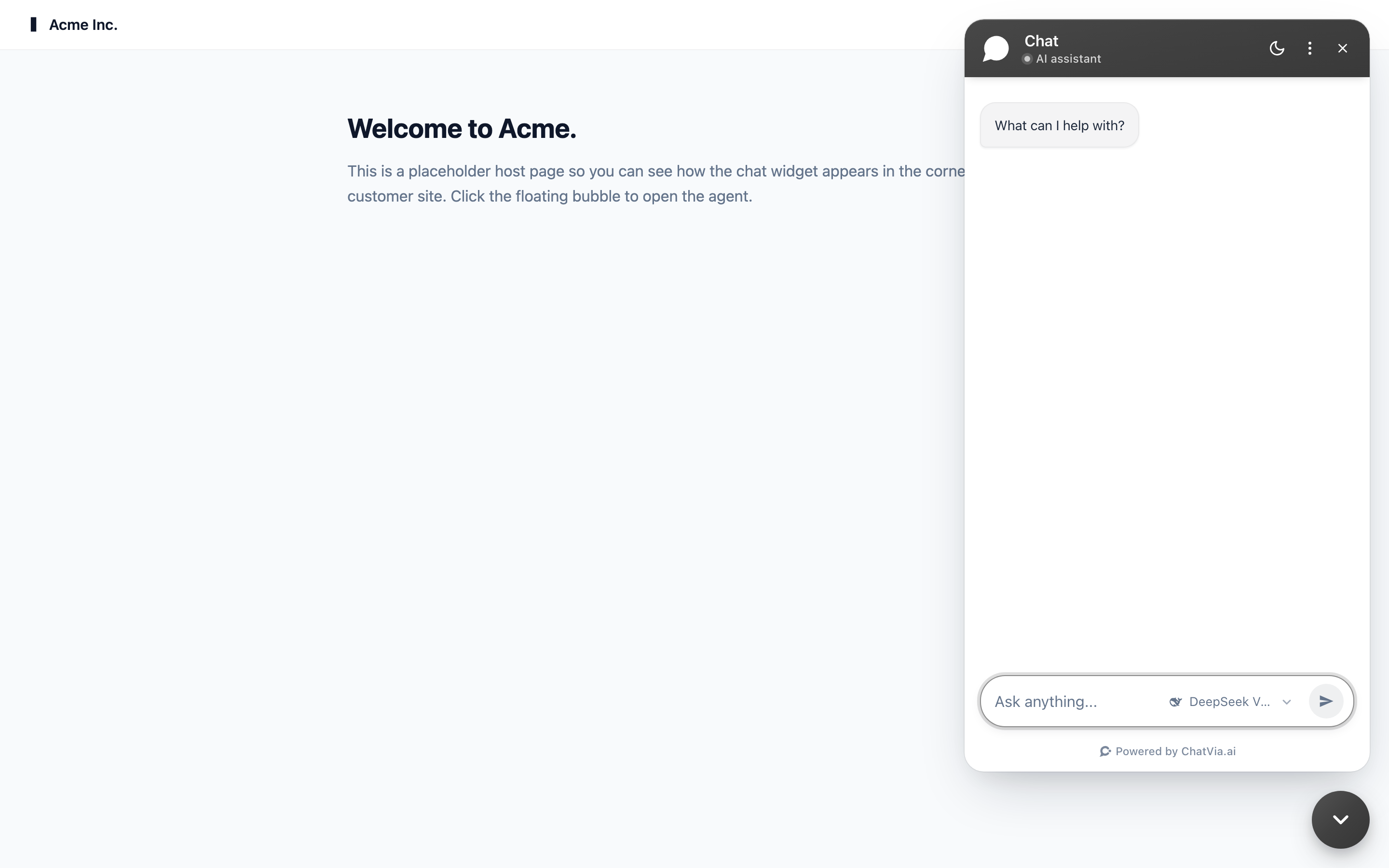Widget open