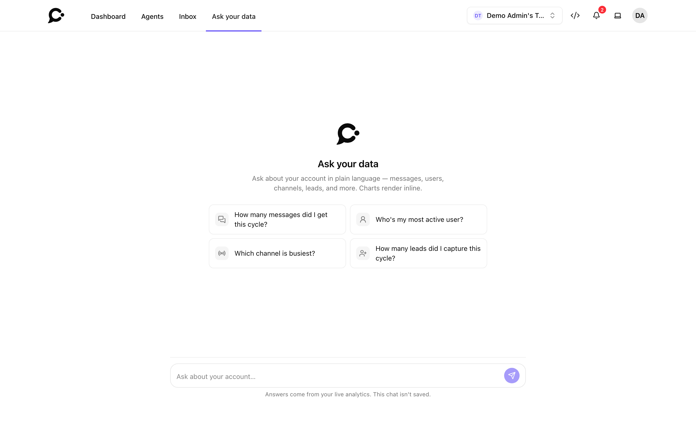 Ask your data