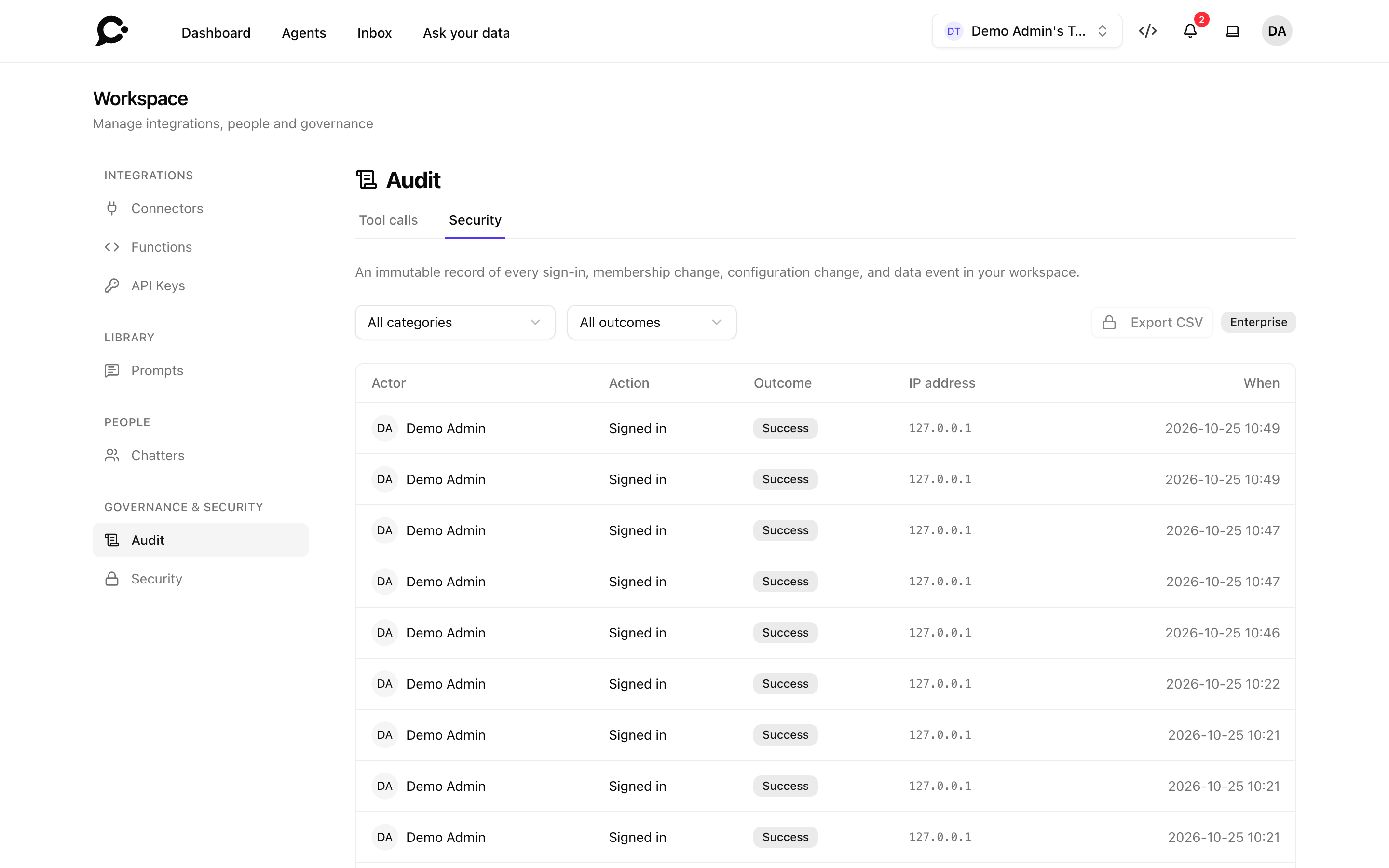 The security log